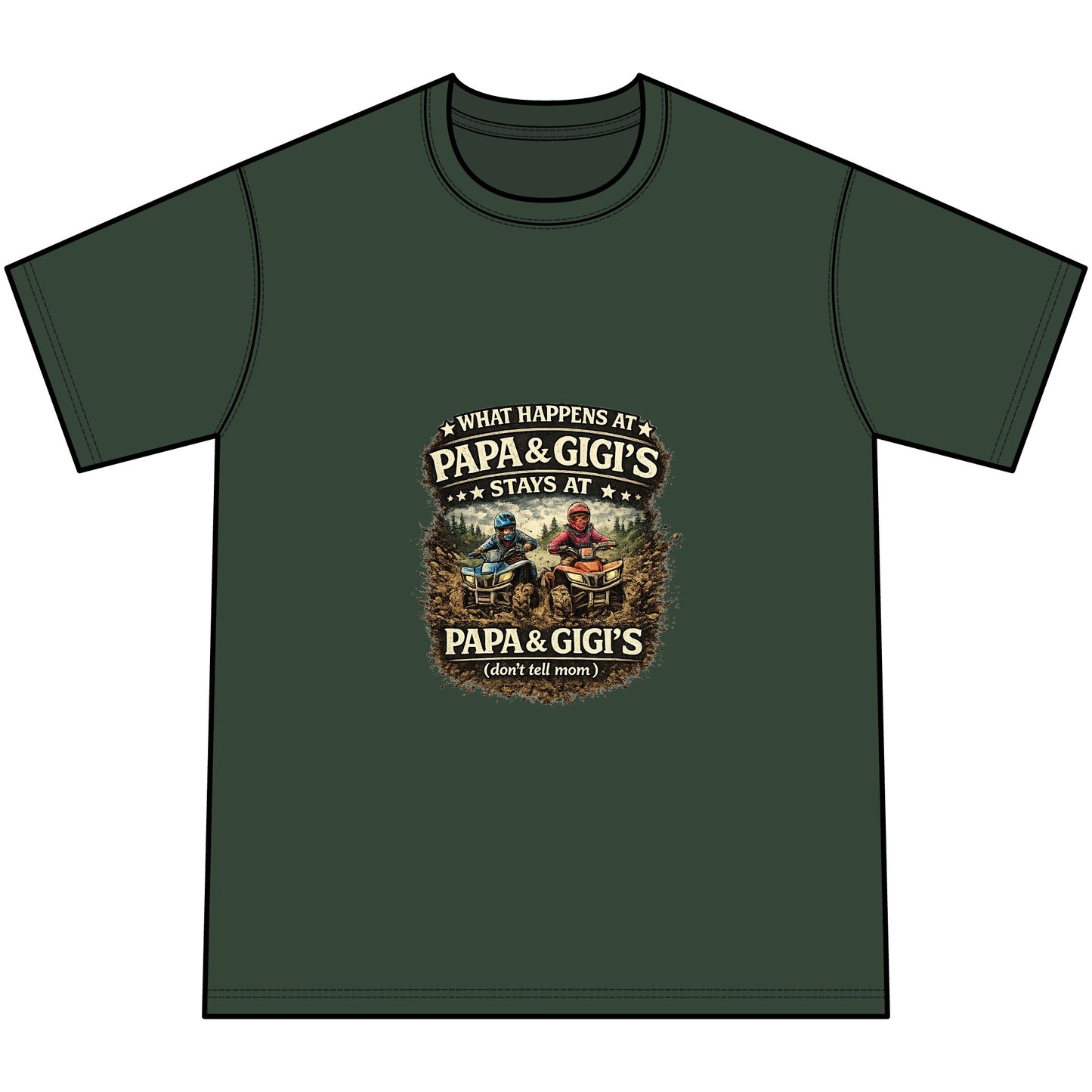 ‘What Happens at Papa & Gigi's Stays at Papa & Gigi's’ dyed Tee