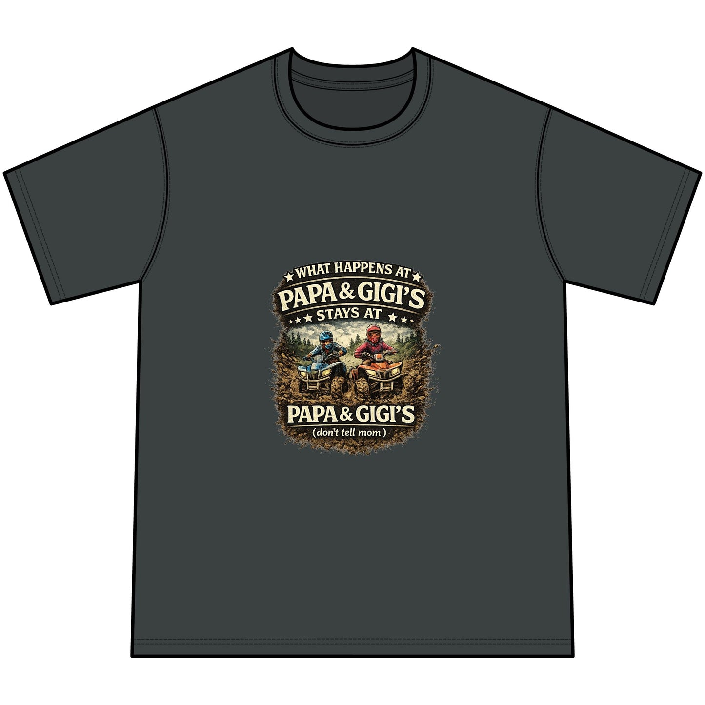 ‘What Happens at Papa & Gigi's Stays at Papa & Gigi's’ dyed Tee