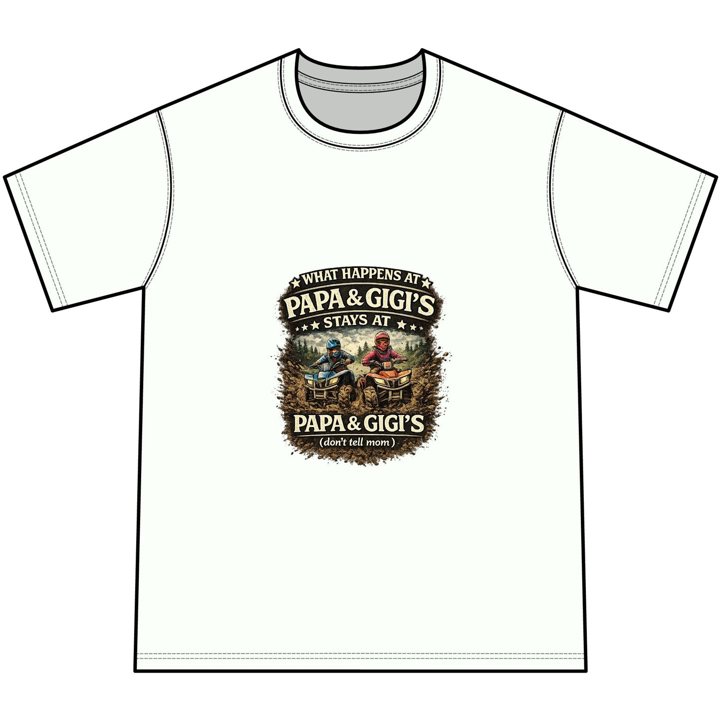 ‘What Happens at Papa & Gigi's Stays at Papa & Gigi's’ dyed Tee
