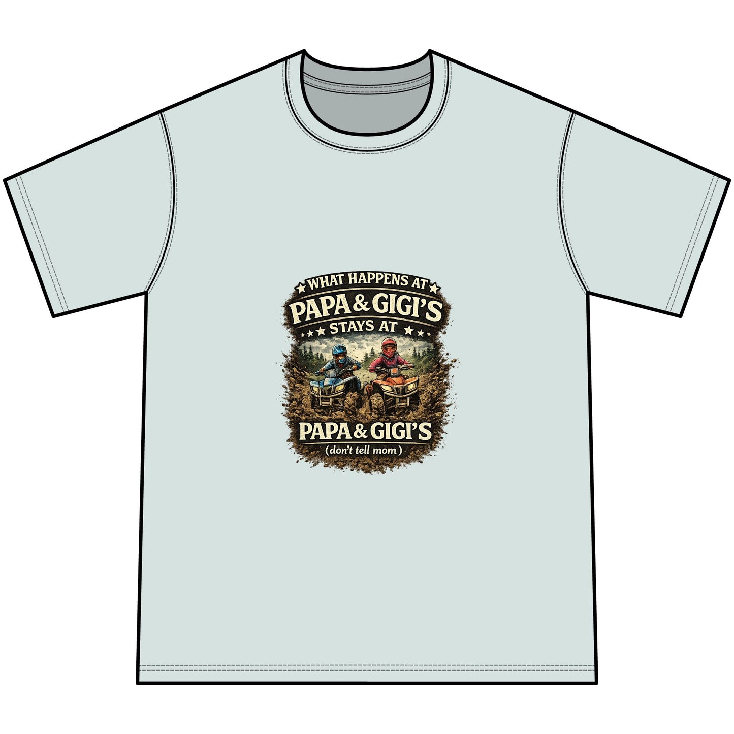 ‘What Happens at Papa & Gigi's Stays at Papa & Gigi's’ dyed Tee