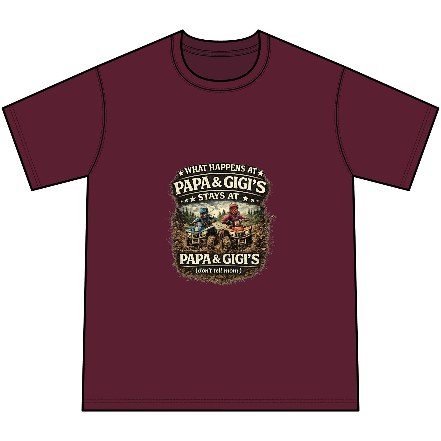 ‘What Happens at Papa & Gigi's Stays at Papa & Gigi's’ dyed Tee