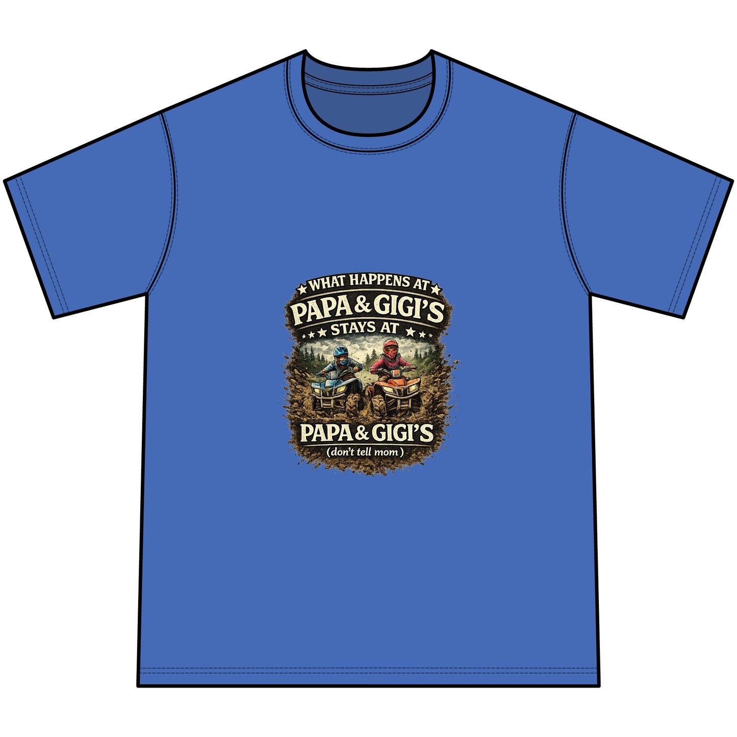 ‘What Happens at Papa & Gigi's Stays at Papa & Gigi's’ dyed Tee