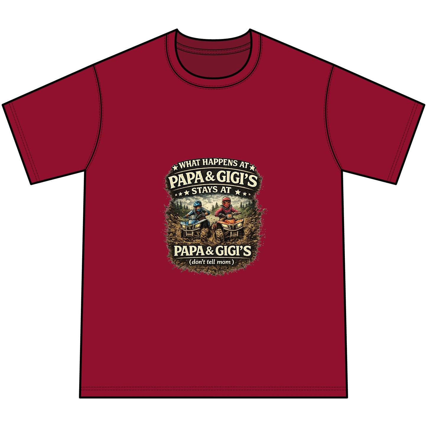 ‘What Happens at Papa & Gigi's Stays at Papa & Gigi's’ dyed Tee