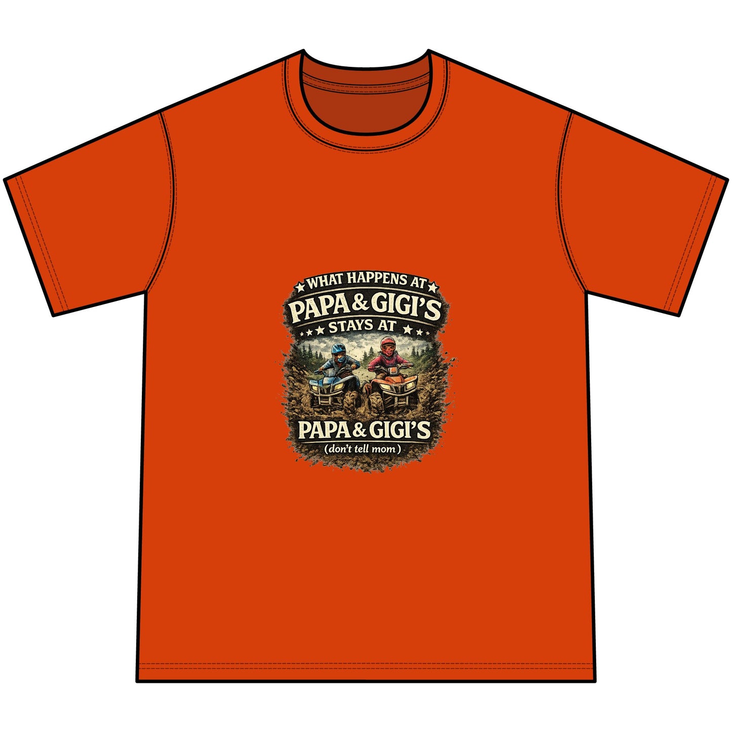 ‘What Happens at Papa & Gigi's Stays at Papa & Gigi's’ dyed Tee