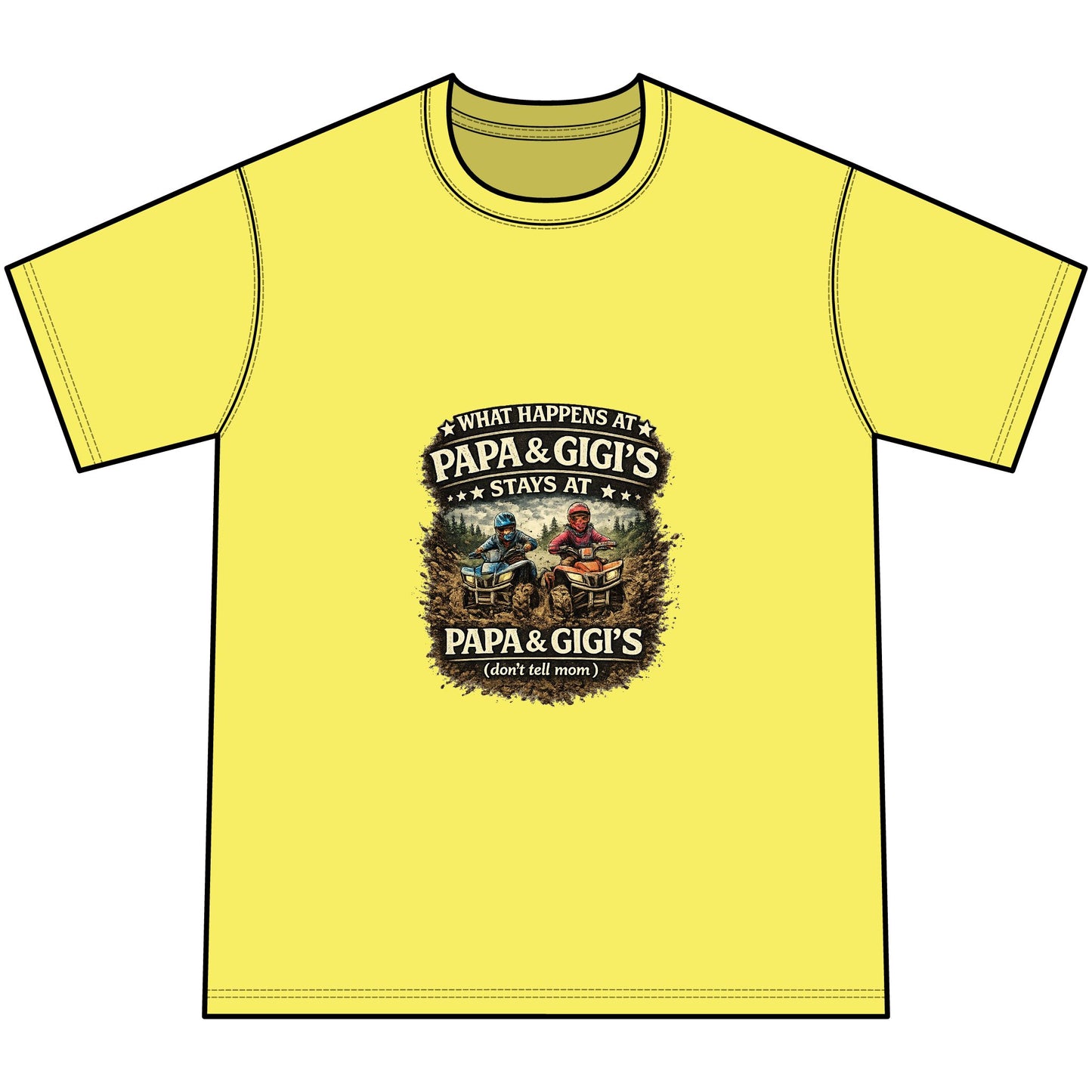 ‘What Happens at Papa & Gigi's Stays at Papa & Gigi's’ dyed Tee
