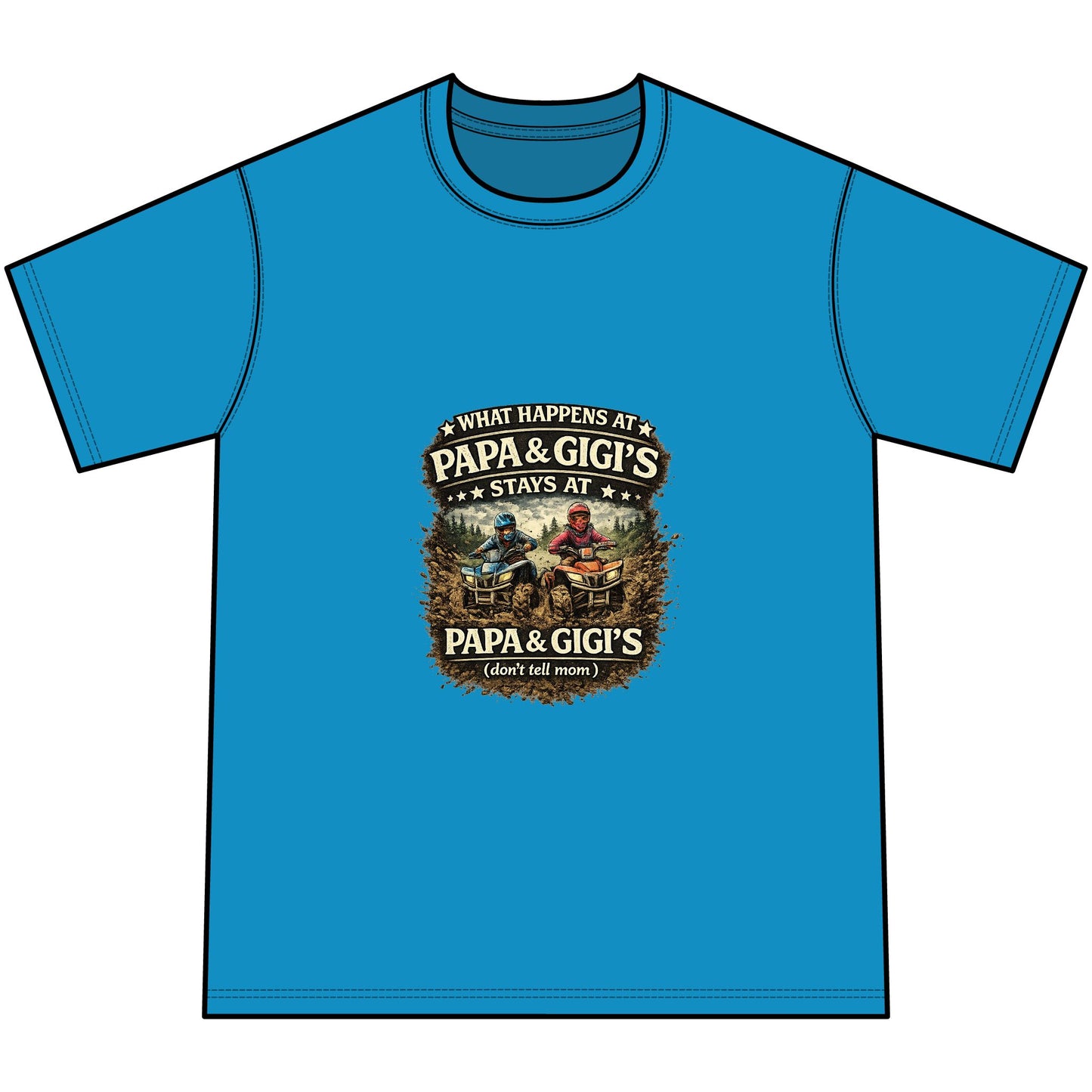 ‘What Happens at Papa & Gigi's Stays at Papa & Gigi's’ dyed Tee