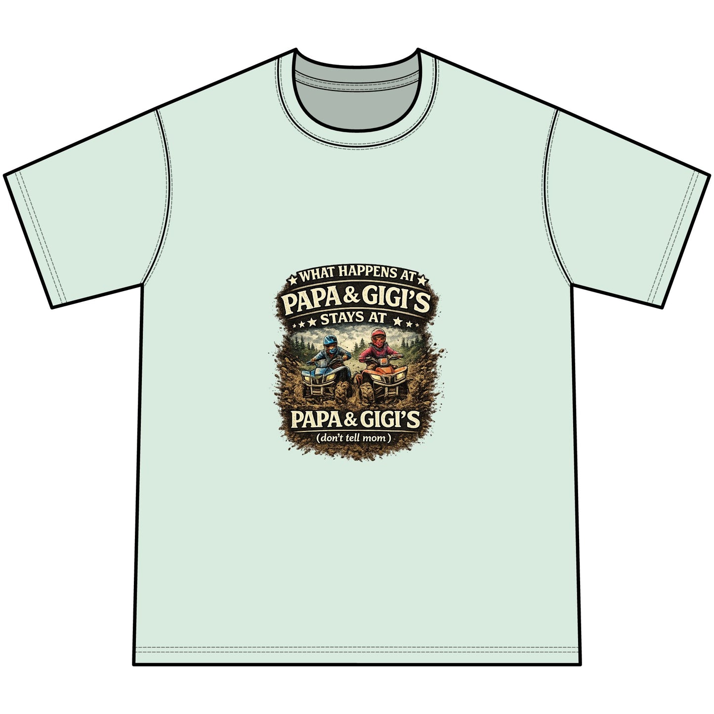 ‘What Happens at Papa & Gigi's Stays at Papa & Gigi's’ dyed Tee