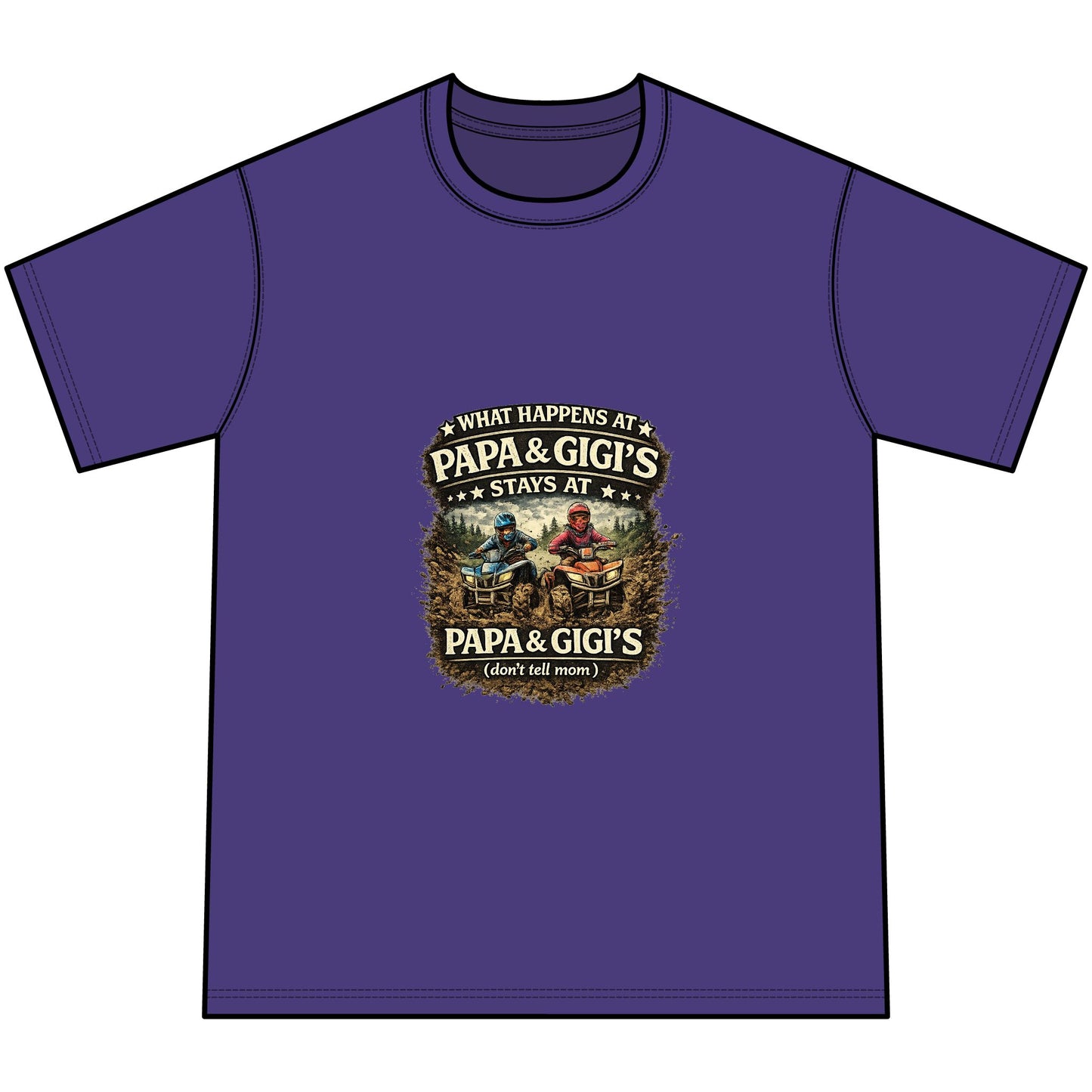 ‘What Happens at Papa & Gigi's Stays at Papa & Gigi's’ dyed Tee