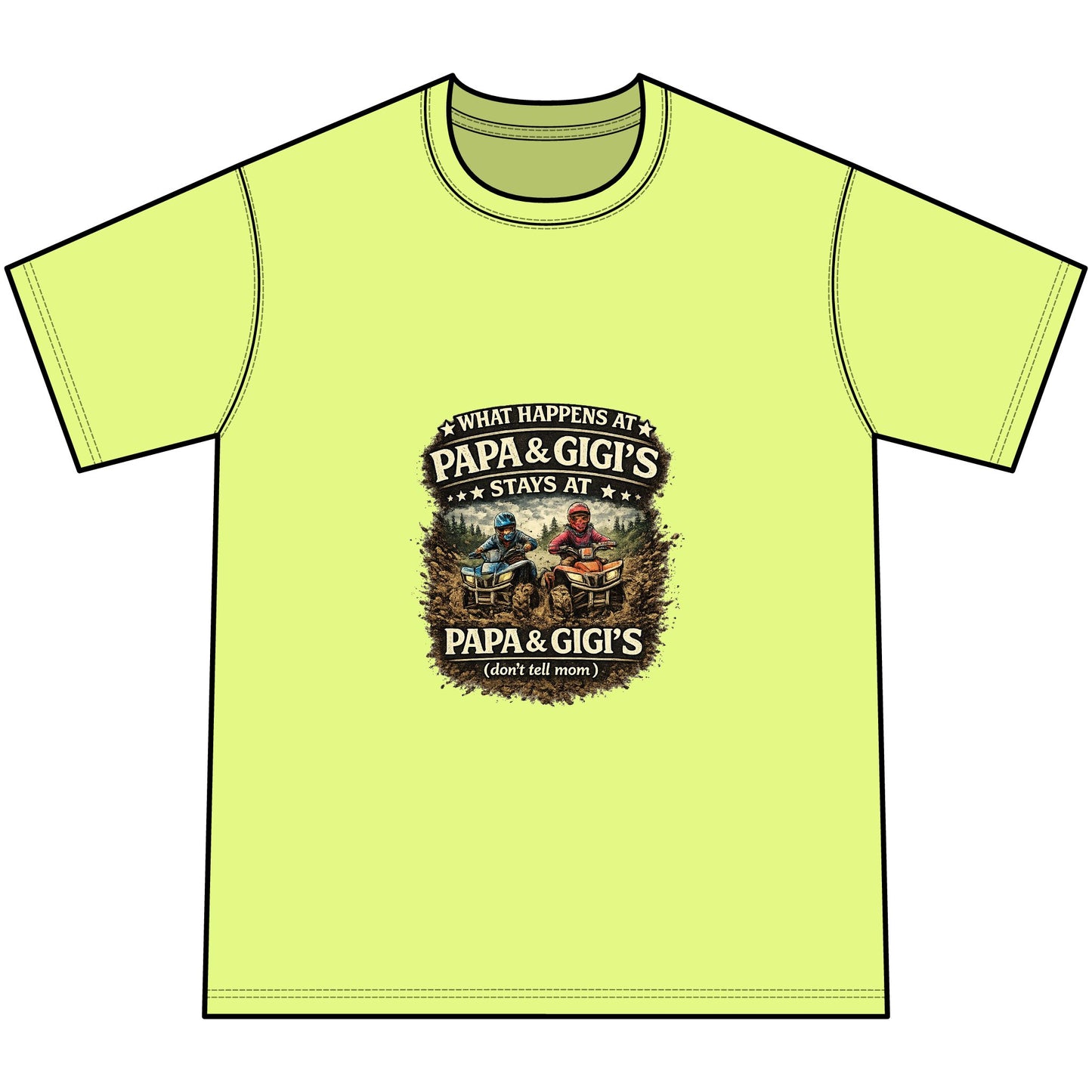 ‘What Happens at Papa & Gigi's Stays at Papa & Gigi's’ dyed Tee
