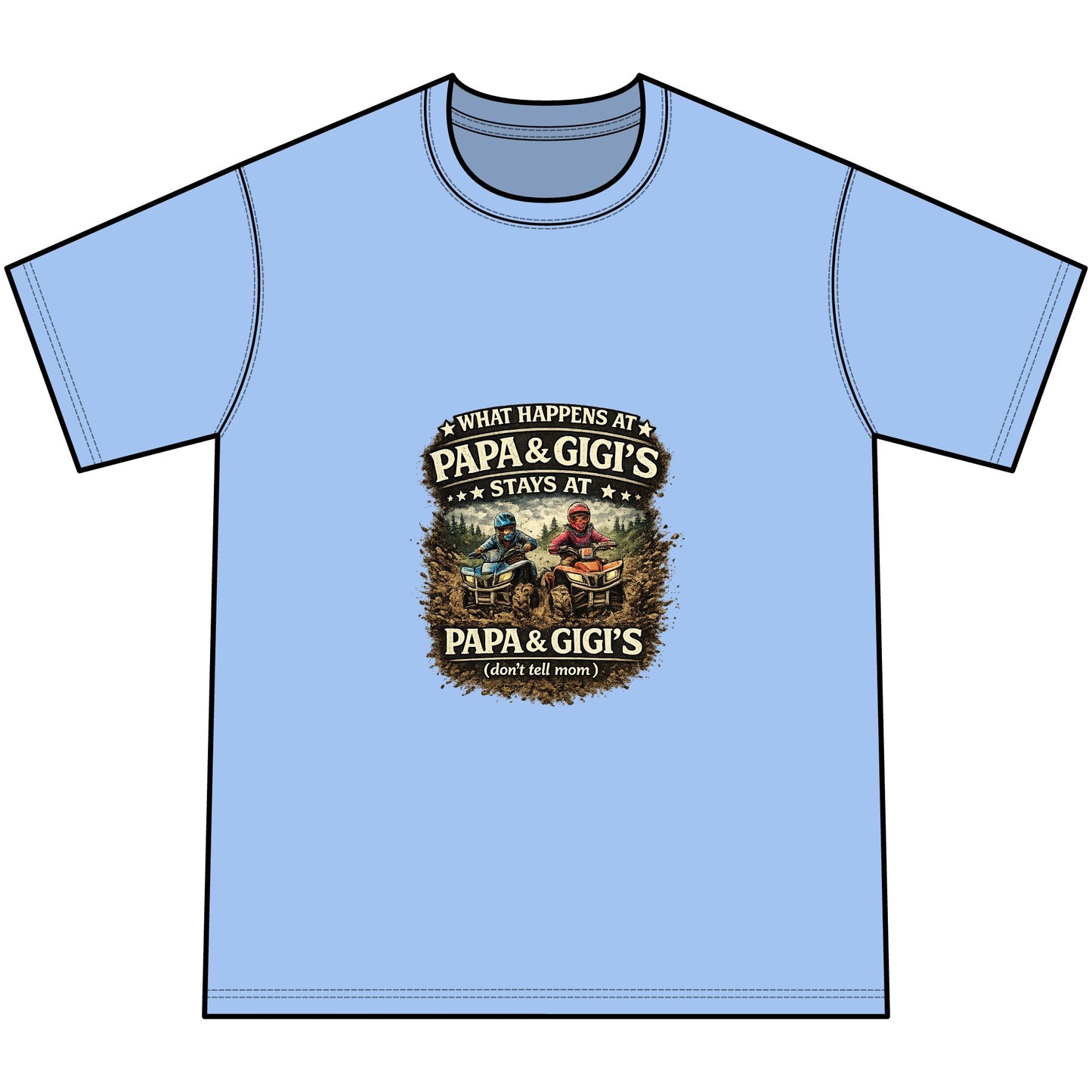 ‘What Happens at Papa & Gigi's Stays at Papa & Gigi's’ dyed Tee