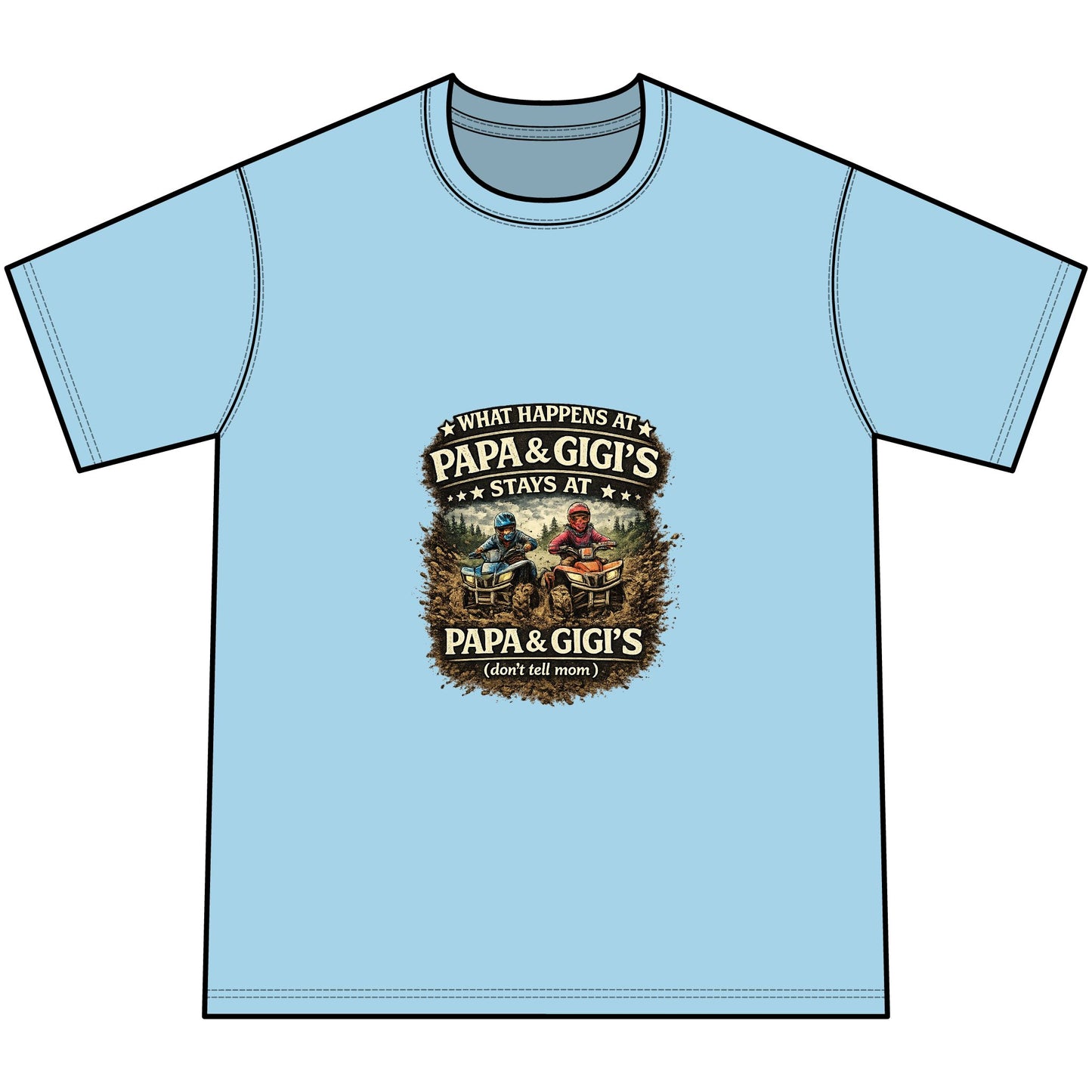 ‘What Happens at Papa & Gigi's Stays at Papa & Gigi's’ dyed Tee