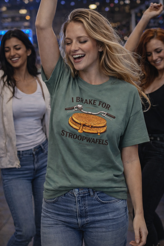 ‘I Brake for Stroopwafels’ Retro Tee