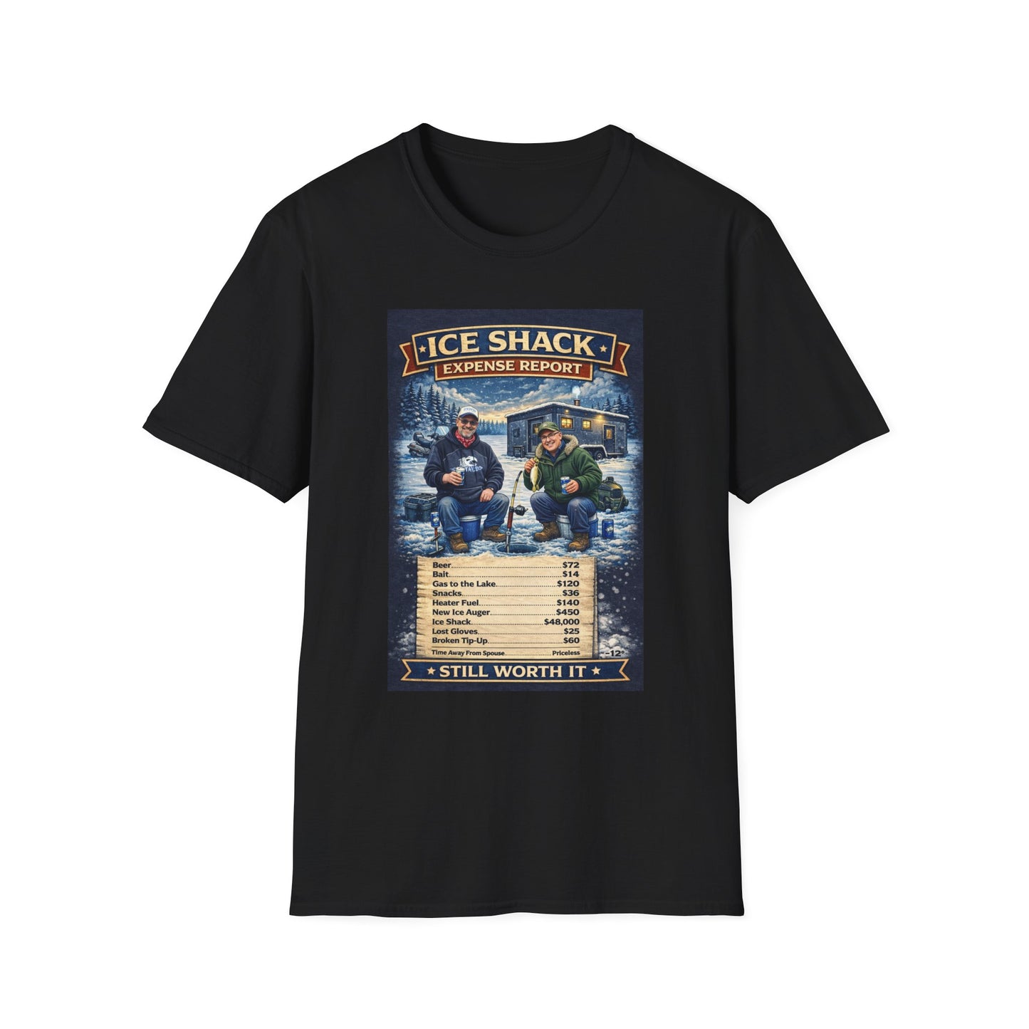 ‘Ice Shack Expense’ Report Tee