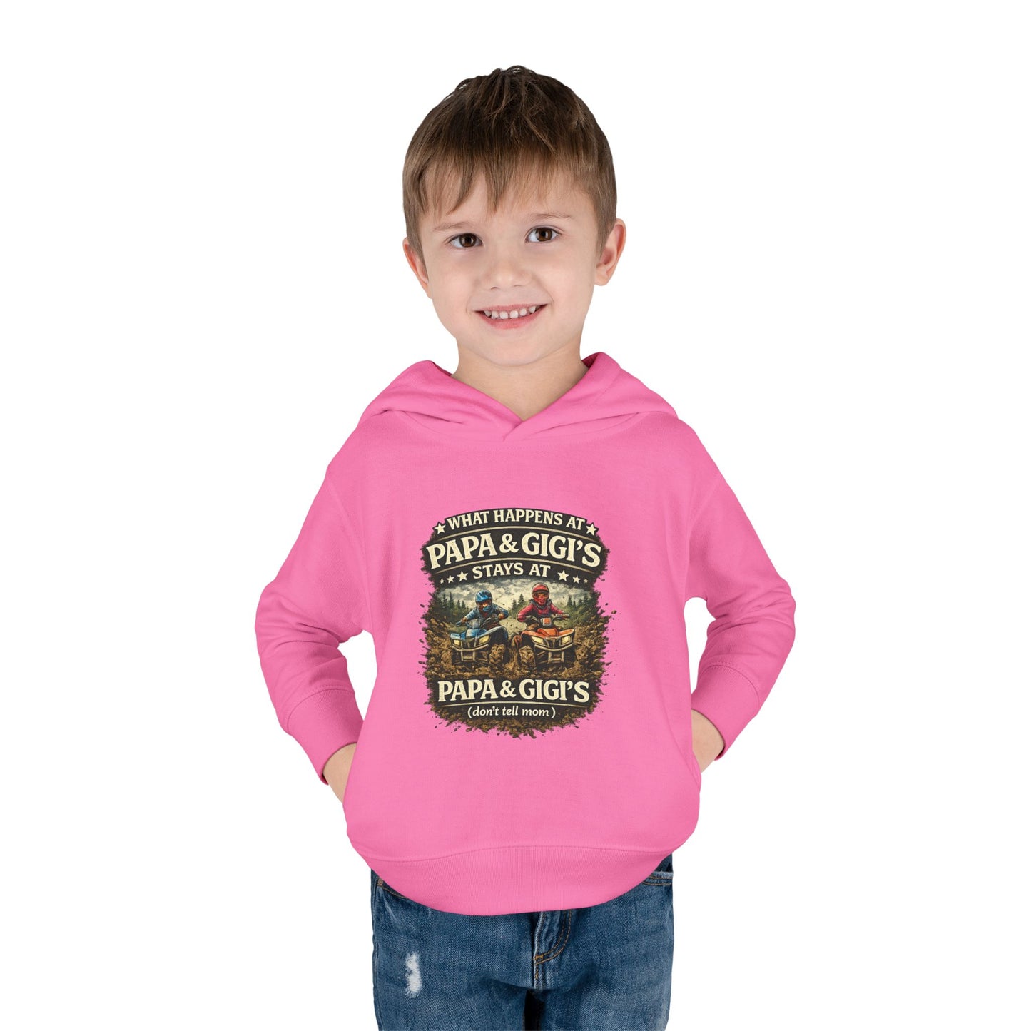 ‘What Happens at Papa & Gigi's Stays at Papa & Gigi's’ Toddler Hoodie