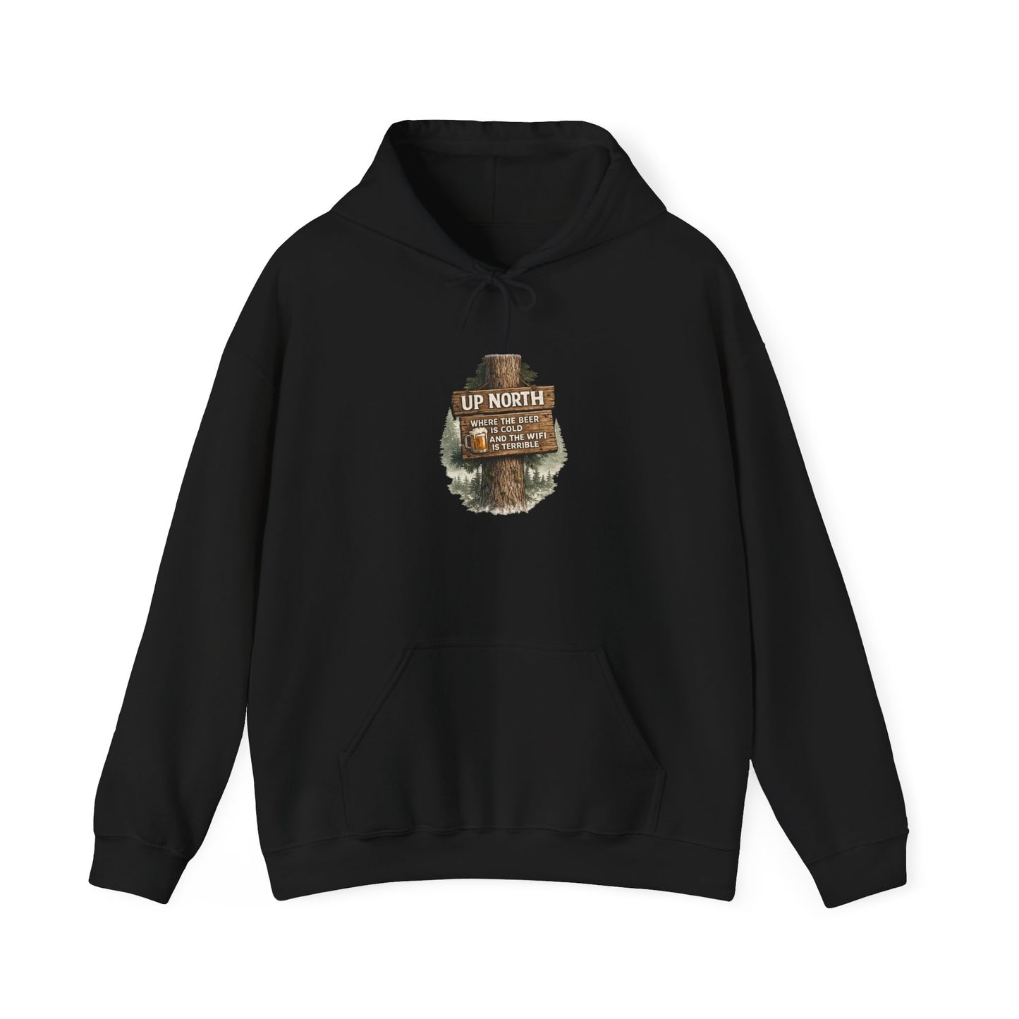 ‘Up North' Wood Sign Hoodie