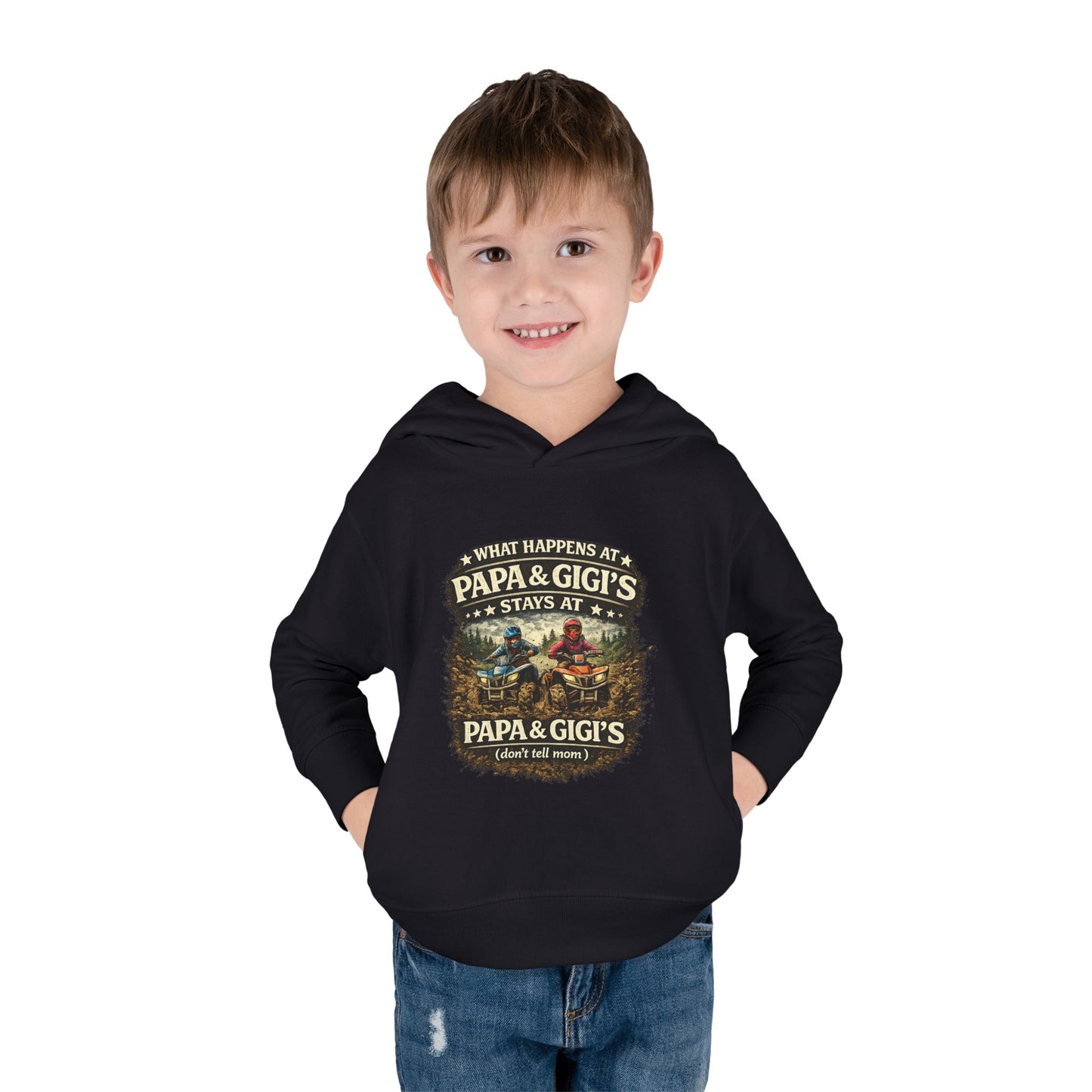 ‘What Happens at Papa & Gigi's Stays at Papa & Gigi's’ Toddler Hoodie