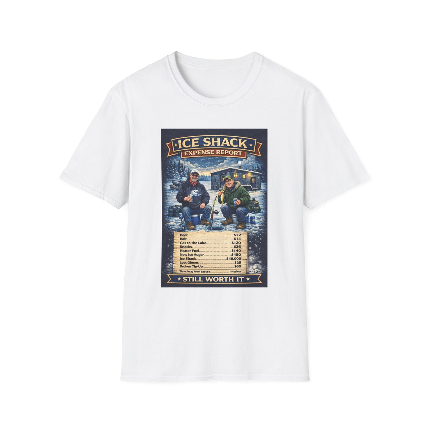 ‘Ice Shack Expense’ Report Tee