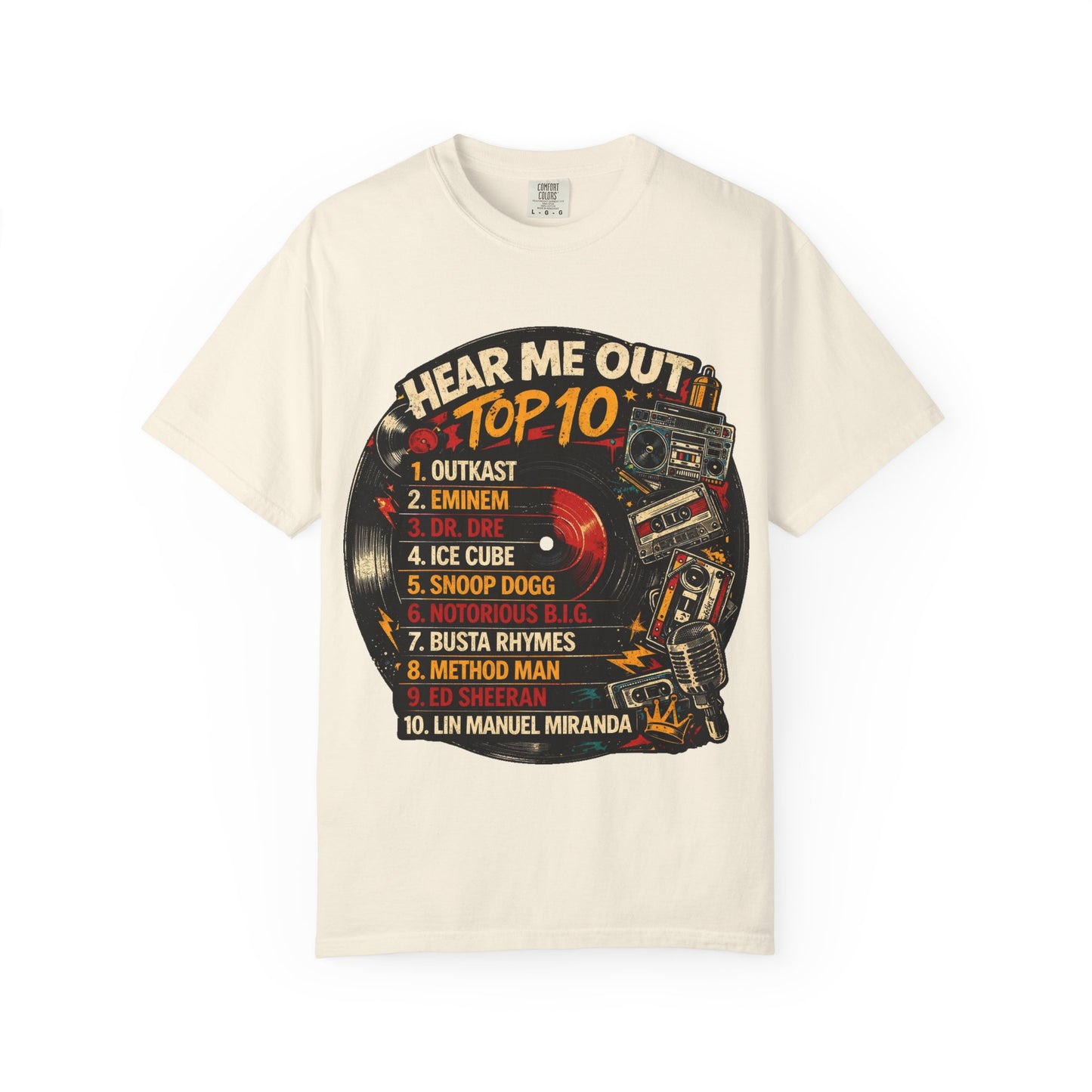 ‘Hear Me Out’ Top 10 Rap Legends Tee