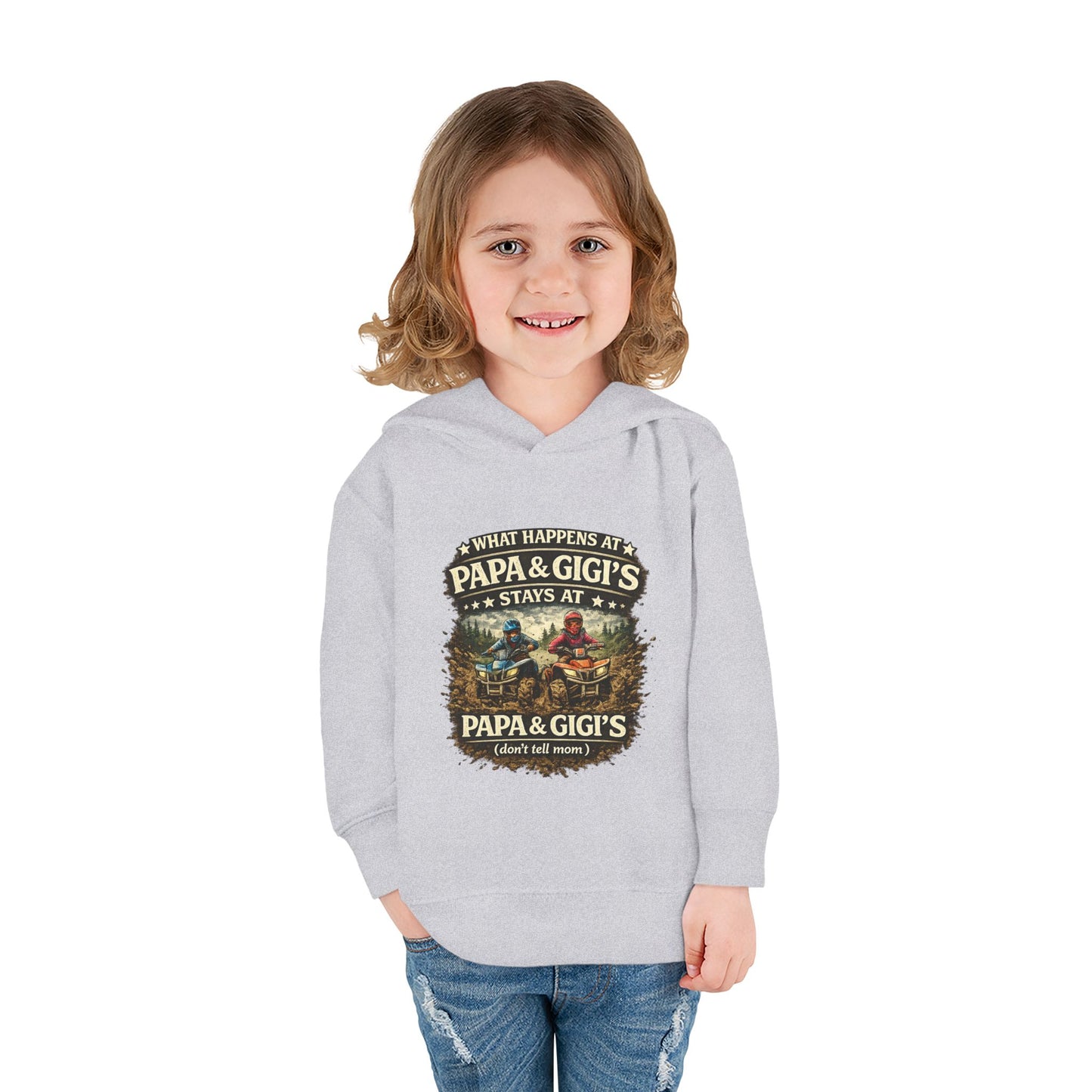 ‘What Happens at Papa & Gigi's Stays at Papa & Gigi's’ Toddler Hoodie