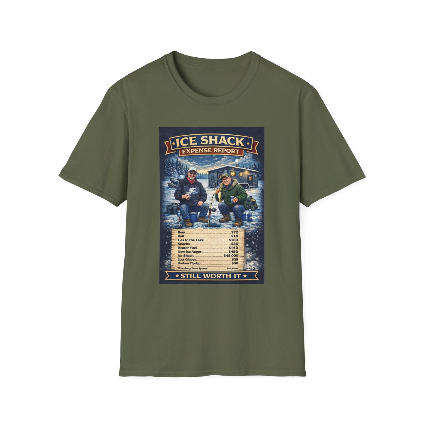 ‘Ice Shack Expense’ Report Tee