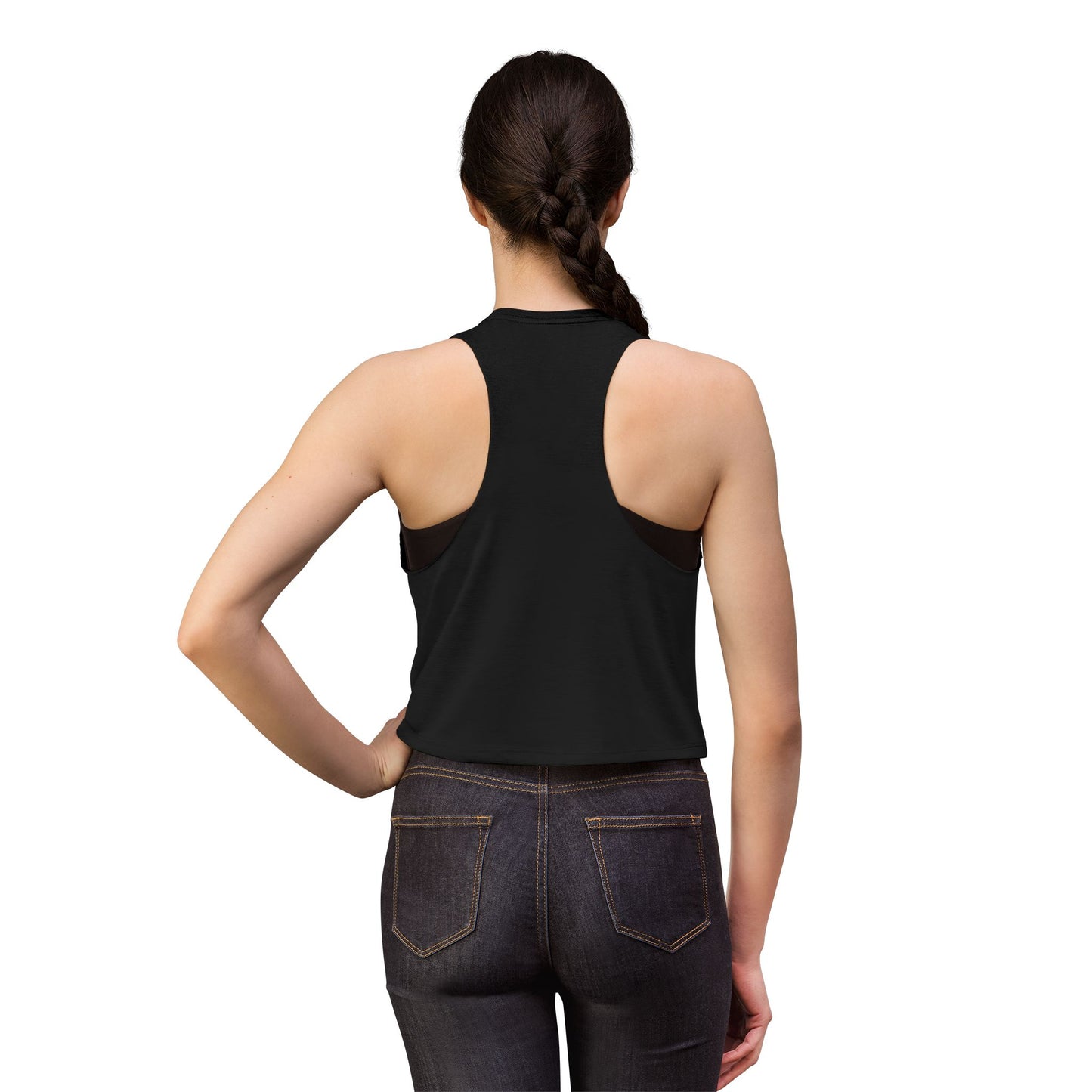 Navy 'Uber for Marines' Women's Cropped Tank Top