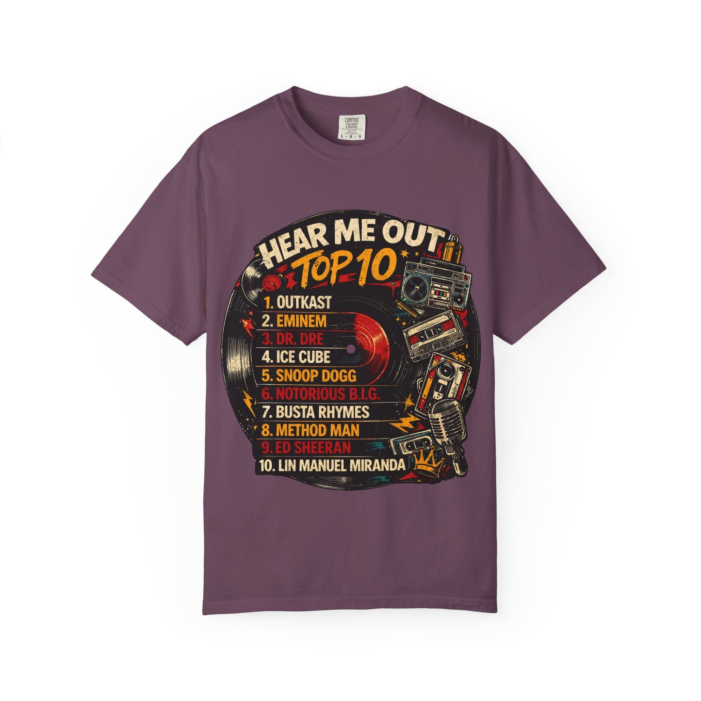 ‘Hear Me Out’ Top 10 Rap Legends Tee