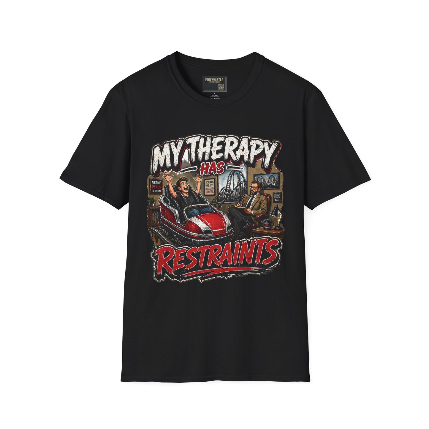 ‘My Therapy Has Restraints' Roller Coaster Tee
