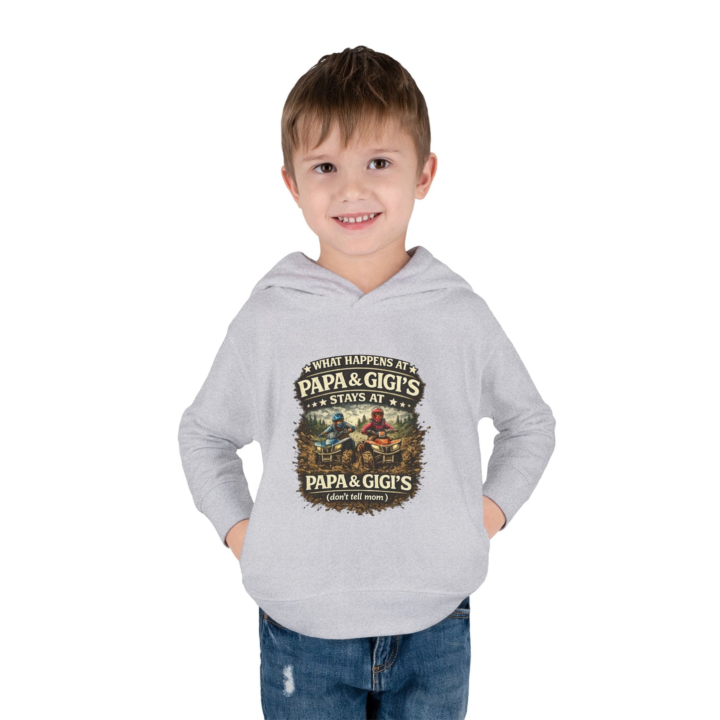 ‘What Happens at Papa & Gigi's Stays at Papa & Gigi's’ Toddler Hoodie
