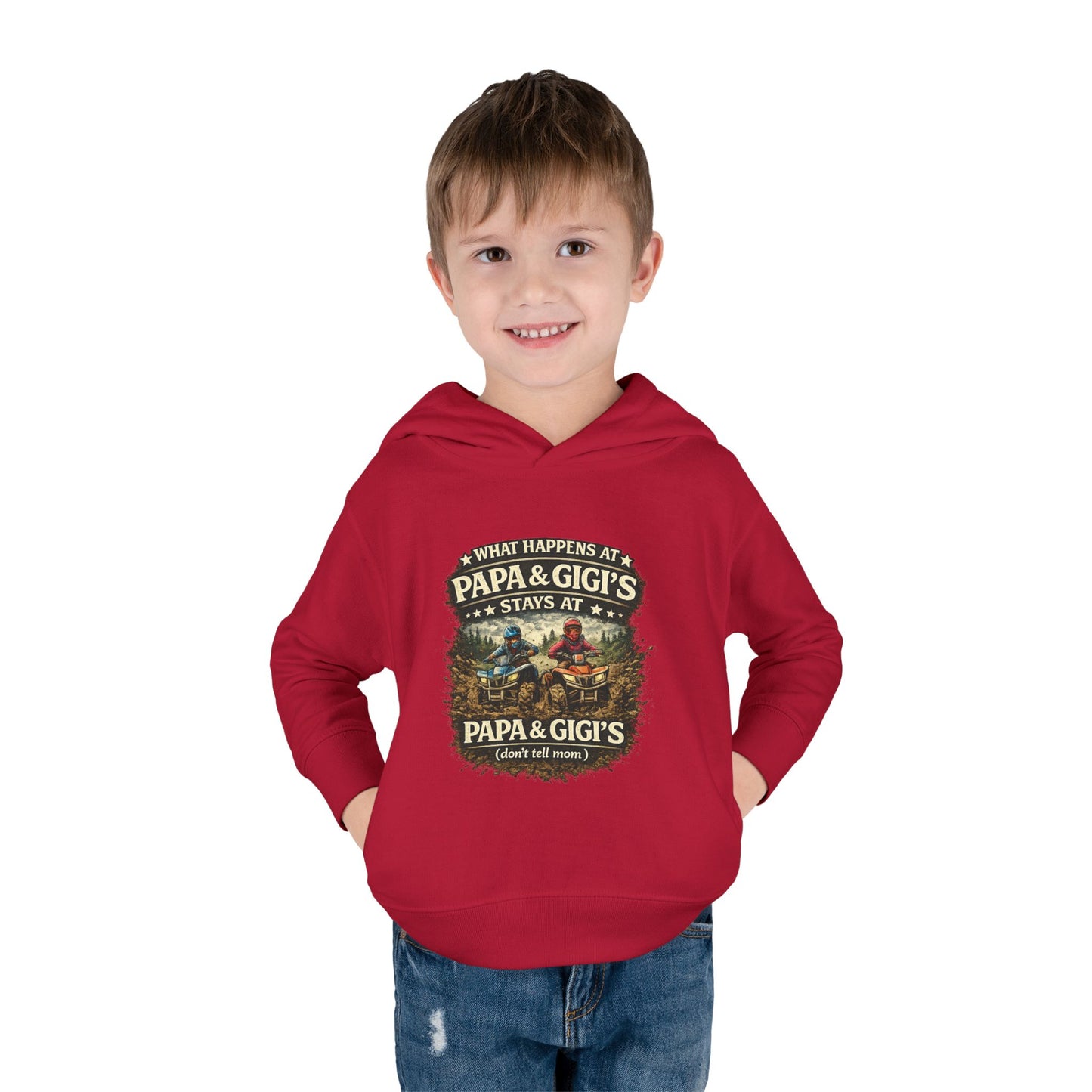 ‘What Happens at Papa & Gigi's Stays at Papa & Gigi's’ Toddler Hoodie