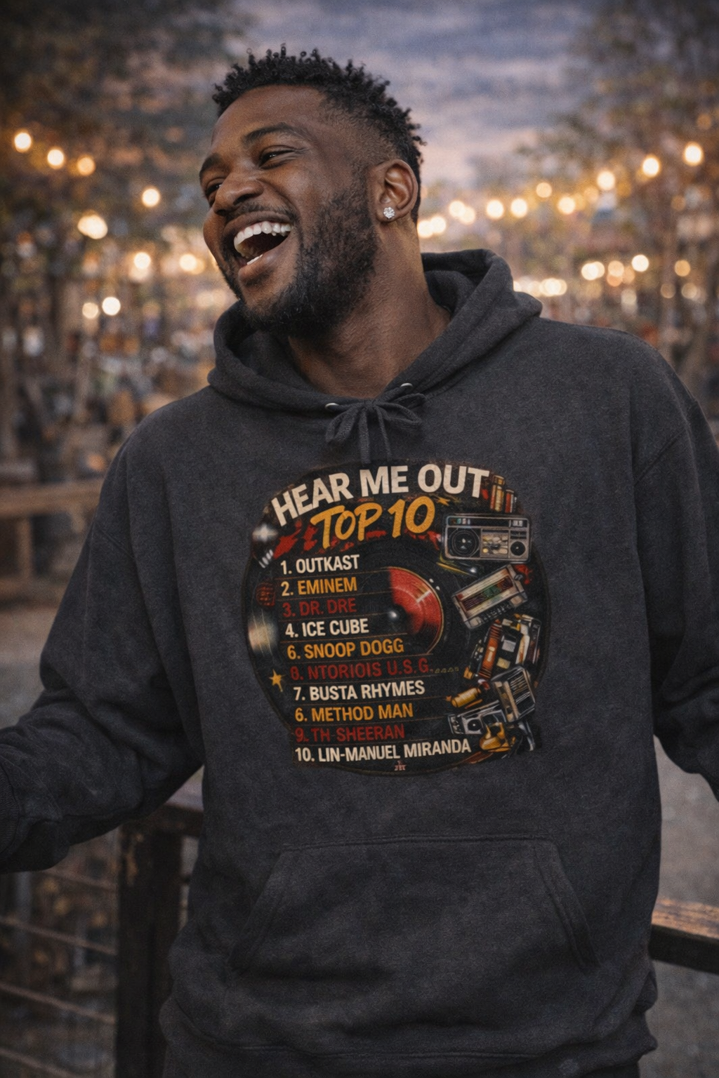 ‘Hear Me Out ’Top 10 Rap Legends Hoodie