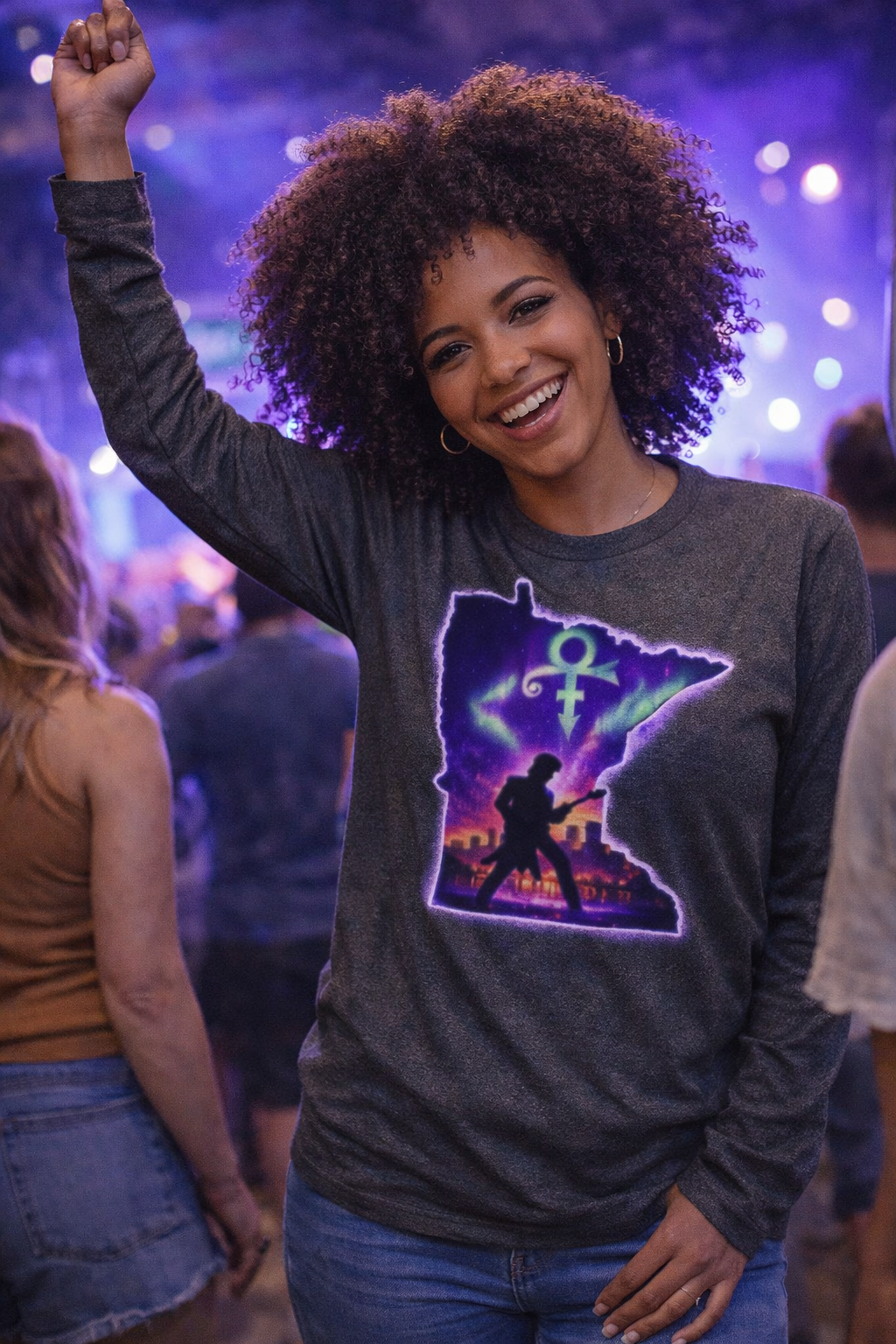 Minnesota Rocking Skyline Long Sleeve Tee
